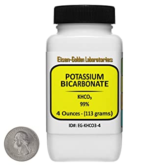 Potassium Bicarbonate [KHCO3] 99% USP Food Grade Powder 4 Oz in a Bottle USA