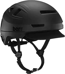 Bern Hudson Commuter Bike Helmet with MIPS, Rated for E-Bike, Integrated LED Rear Light and U-Lock Compatibility