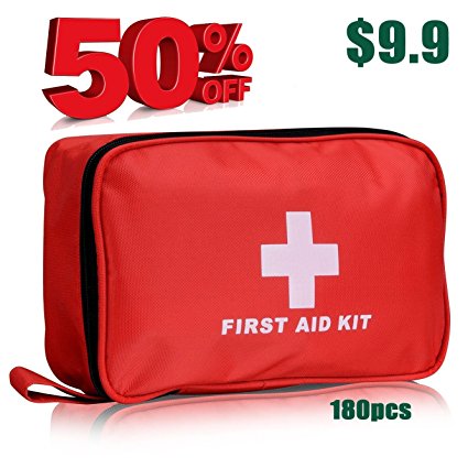 Premium First Aid Kit Bag Emergency and Survival bag for Car, Camping, Home and Sports