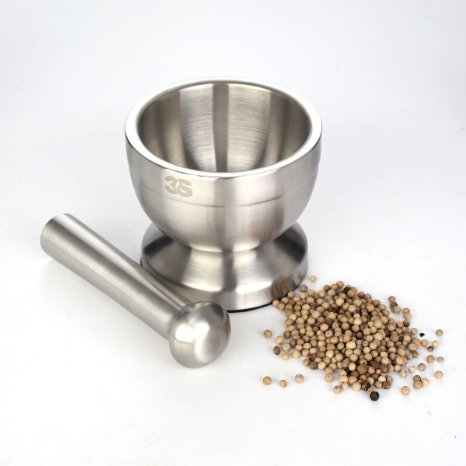 3S Stainless Steel Spice Grinder / Mortar and Pestle Set