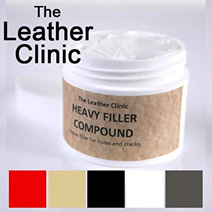 Leather Repair Filler Compound for Cracks, Burns and Holes 50ml (Black)