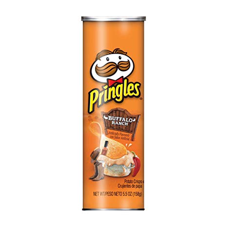 Pringles&nbsp;Potato Crisps Chips, Buffalo Ranch Flavored, 5.5 oz Can