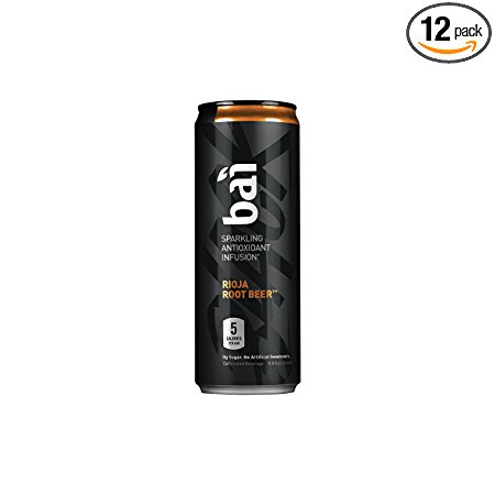 Bai Black Rioja Root Beer, Sparkling Antioxidant Infused Beverage, 11.5 Fluid Ounce Cans, (Pack of 12)
