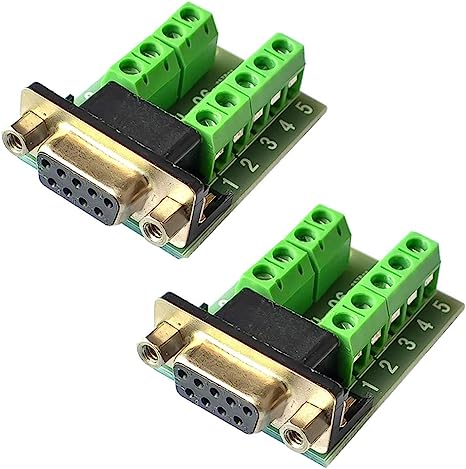 HiLetgo 2pcs DB9 Female Adapter RS232 to Terminal RS232 Serial to Terminal DB9 Connector Convert Adapter