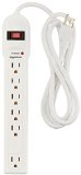 AmazonBasics 6-Outlet Surge Protector Power Strip 790 Joule - White