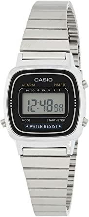 Casio Women's Digital Watch with Stainless Steel Bracelet LA670W