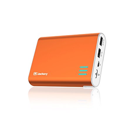 Jackery Giant  Premium 12,000 mAh Dual USB Portable Battery Charger & External Battery Pack (Total 3.1A Output) with Panasonic Battery Cells for iPhone 7, 7 Plus, Galaxy & Other Smart Devices (Orange)