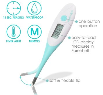 Premium Digital Baby Thermometer Oral and Underarm FDA 15 Second Fast Accurate Measurements Easy-to-read Display Medical Thermometer for Infants Toddlers and Adults Detect Fevers ON SALE TODAY