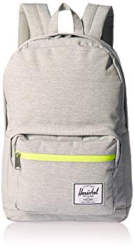 Herschel Supply Co. Pop Quiz Backpack, Light Grey Crosshatch/Acid Lime Zip