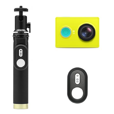 YI Action Camera Kit Camera Selfie Stick and Bluetooth Remote Official US Edition