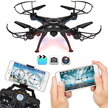 BCP 4 Channel 6-Axis Gyro Headless Remote Control Quadcopter FPV RC Drone With Wifi Camera For Real Time Video, 2 Control Modes