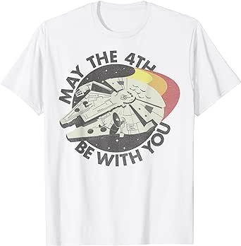 Star Wars Millennium Falcon Retro May The 4th Be With You T-Shirt