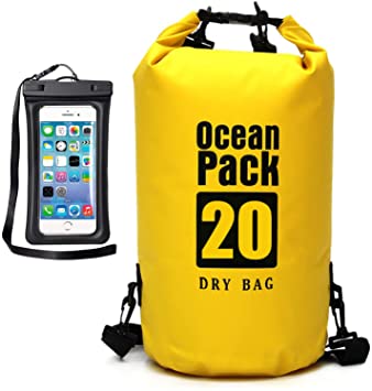 MR LION Floating Waterproof Dry Bag 10L/20L/30L, Roll Top Dry Sack Keeps Gear Dry for Kayaking, Rafting, Boating, Swimming, Camping, Hiking, Fishing, Beach with Waterproof Phone Case