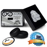 XYZlicone Infinity Band  8mm Black Silicone Wedding Ring for Men  Packaged in a Premium Stylish Gift Box with 1 Bonus Ring for Optimal Fit
