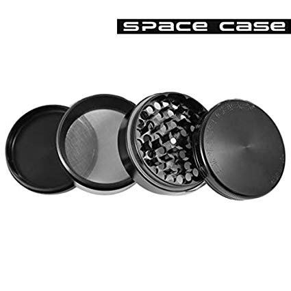 Space Case 4 pc Aerospace Titanium Grinder/Sifter | Large | 3.5" Diameter