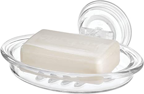 InterDesign Power Lock Suction, Soap Holder, Clear