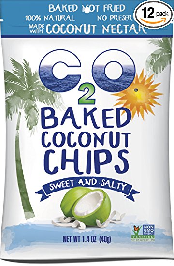 C2O Baked Coconut Chips, Sweet and Salty, 1.4 Ounce (Pack of 12)