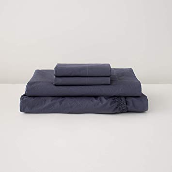 Tuft & Needle, Percale Sheet Set, 215 Thread Count, 100% Cotton - Queen - Slate