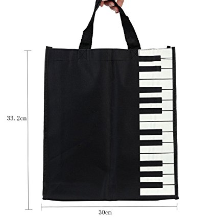 Andoer Piano Keys Music Handbag Tote Shopping Bag Gift