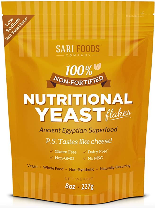 Sari Foods Co., Pure Natural Non-fortified Nutritional Yeast Flakes (8 oz.)