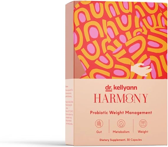 Dr. Kellyann Harmony Probiotic Weight Management (30 Capsules) Prebiotic and Probiotic to Support Weight Management and Promote Optimal Gut Health