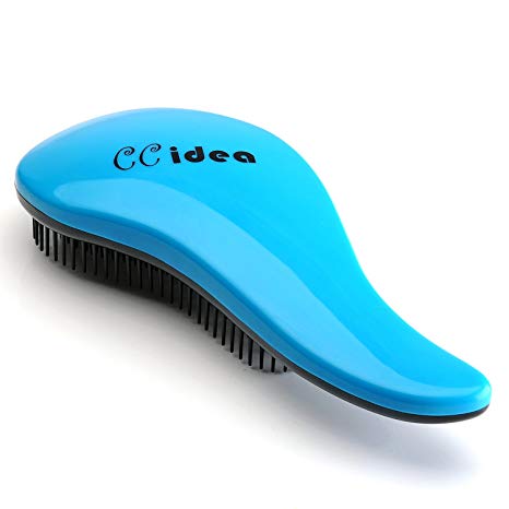 Detangling Brush -Massage Hair Brush- Glide Thru Detangler Hair Comb or Brush - No More Tangle - Adults & Kids by CCidea (Blue)