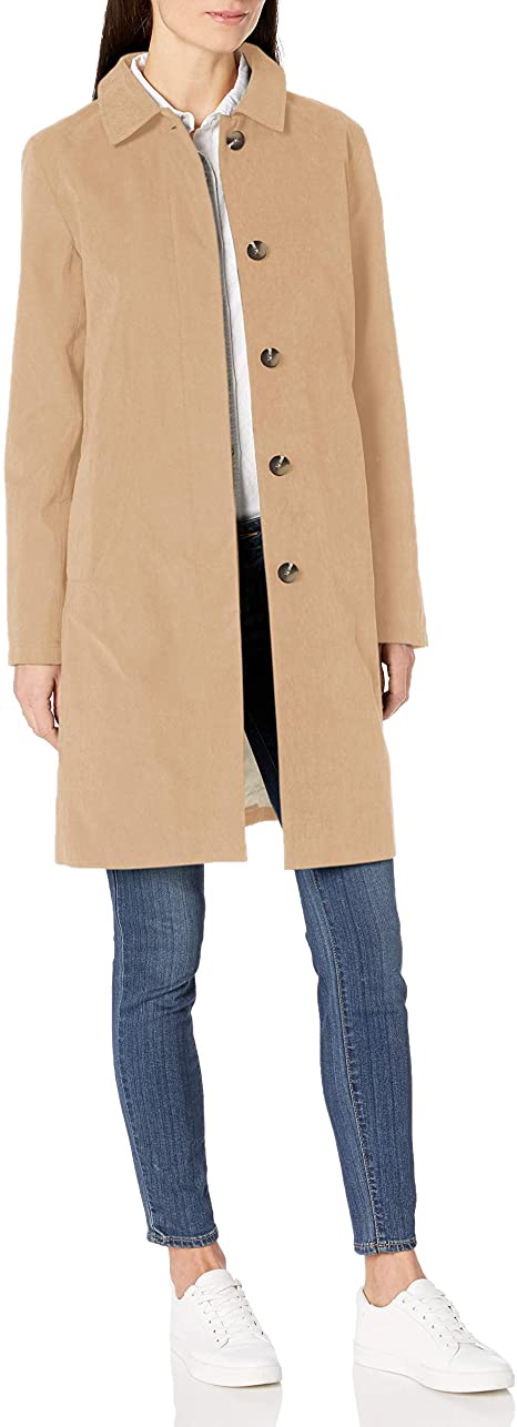 Amazon Essentials Women's Water-Resistant Collar Coat