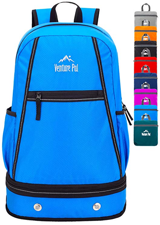 Venture Pal 35L Lightweight Packable Hiking Backpack with Wet Pocket & Shoes Compartment Travel Backpack for Men and Women