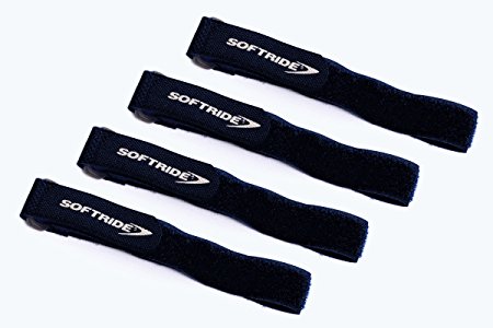 Softride Soft Wraps Black, All Purpose Hook and Loop Tie Down Straps, 16 x 1 inch, 4-Pack (26260)