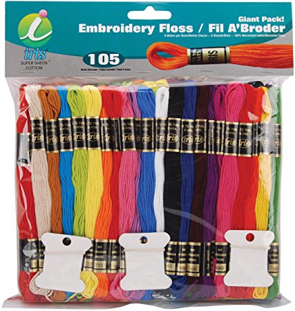 Iris 105-Pack Embroidery Giant Floss Pack, 8m