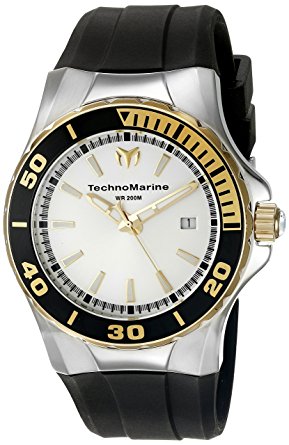 Technomarine Men's TM-215055 Sea Manta Analog Display Swiss Quartz Black Watch