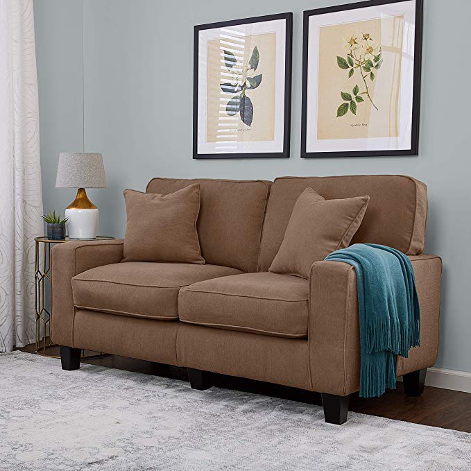 Serta RTA Palisades Collection 61" Loveseat in Fawn Tan