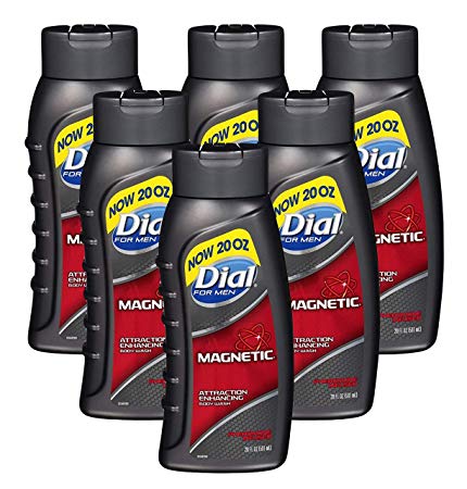 Dial for Men Magnetic, Attraction Enhancing-Pheromone Infused Body Wash, 20 Ounce (Pack of 6)