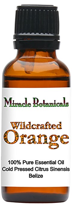 Miracle Botanicals Wildcrafted Orange Essential Oil - 100% Pure Citrus Sinensis - 10ml or 30ml Sizes - Therapeutic Grade - 30ml