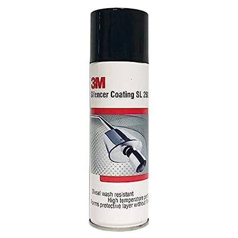 3M Silencer Coating Spray for Car and Bikes, Prevent Rust and Leak, Diesel wash Resistance (250ml, Silver)