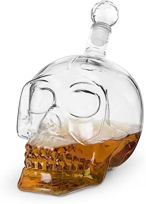 Foster & Rye Skull Liquor Decanter, 750ml, Multicolor