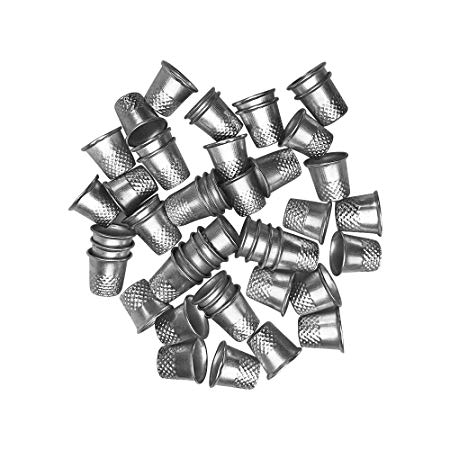 50 PCS Silver Metal Sewing Quilting Thimbles for DIY Craft Finger Protector
