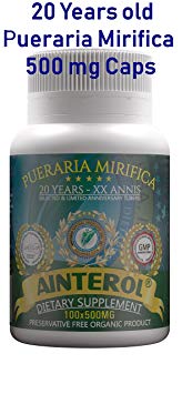 Ainterol Pueraria Mirifica 20 Years XX Annis Breast Enlargement 500mg 100 Caps Organic Root Powder