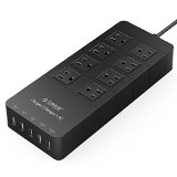 ORICO Desktop Surge Protector 8 Outlets Power Strip with USB Charging Ports