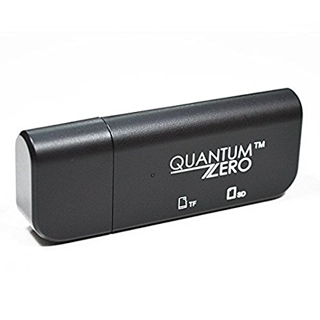 QuantumZERO QZ-CR01 USB 3.0 Card Reader for SD-XC (up to 2TB), SD, MMC, RS-MMC, SD-HC, Micro SDHC, Micro SDXC, Micro SD, Mini SD, supports UHS-I [Genesys GL3233 controller]