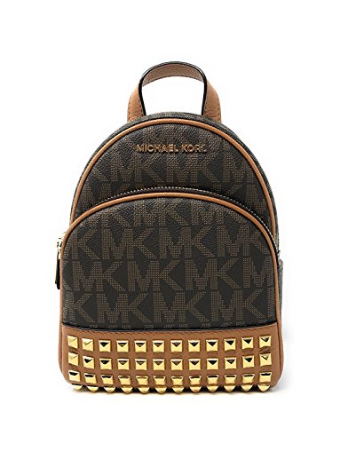 Michael Michael Kors Abbey Extra-Small Signature Studded Backpack Brown/Acorn