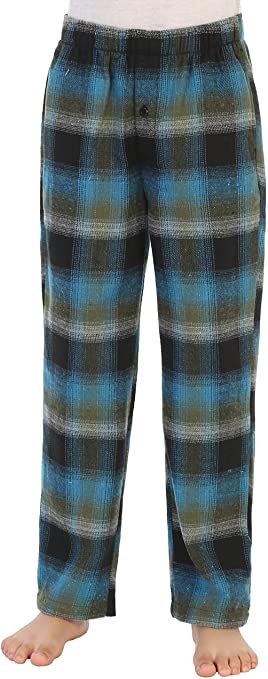 Gioberti Boys Yarn Dye Brushed Flannel Lounge & Pajama Pants with Elastic Waist