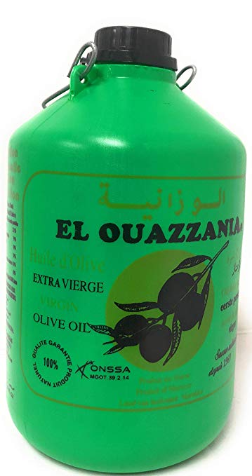 El Ouazzania Moroccan Olive Oil 68 Fl Oz, 2 L (Extra Virgin)