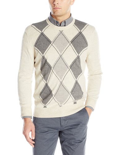 Dockers Men's Argyle Crew-Neck Long-Sleeve Soft Acrylic Sweater