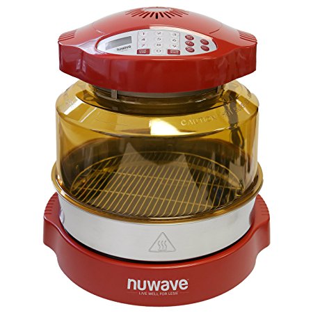 NuWave Oven Red Pro Plus with Stainless Steel Extender Ring Kit