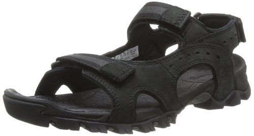 Timberland Mens Black Wakeby Leather Sandals