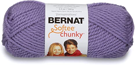 Bernat Softee Chunky Yarn, 3.5 Oz, Gauge 6 Super Bulky, Lavender