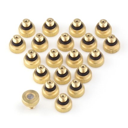 VERY100 Brass Misting Nozzles for Cooling System 0012 03 mm 1024 UNC Garden 20pcs