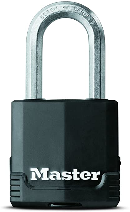 Master Lock Padlock, Magnum Covered Laminated Steel Lock, 1-7/8 in. Wide, M115XKADLF