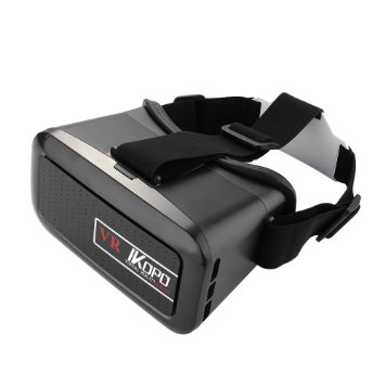 IKOPO 3D VR virtual reality glasses 3D box with adjust focal/pupil distance 3D movie headest for phone 4.0-6.0 inch black
